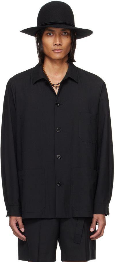 Sacai Black Suiting Jacket In 001 Black