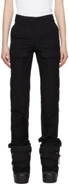 Givenchy Black Bellows Pocket Trousers In 001-black