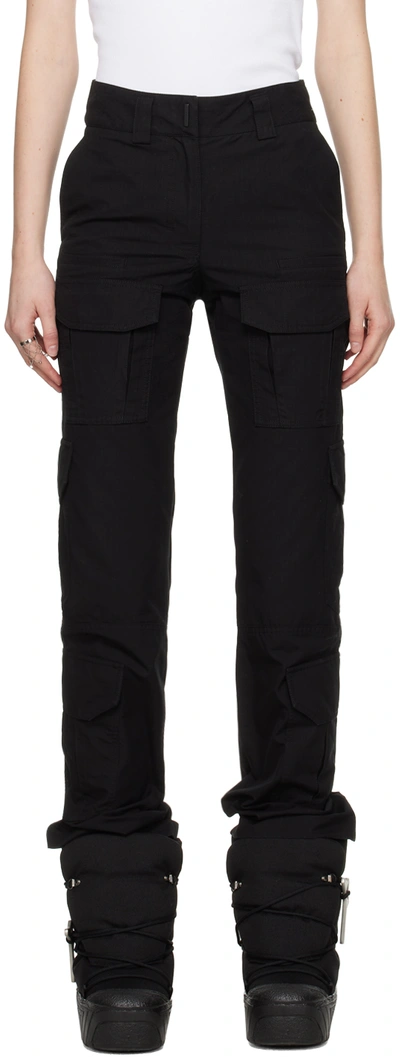 Givenchy Black Bellows Pocket Trousers In 001-black