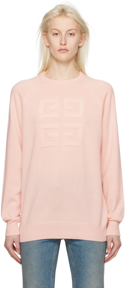 Givenchy Pink 4g Sweater In 682-blush Pink