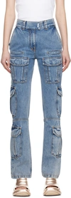 GIVENCHY BLUE BELLOWS POCKET JEANS
