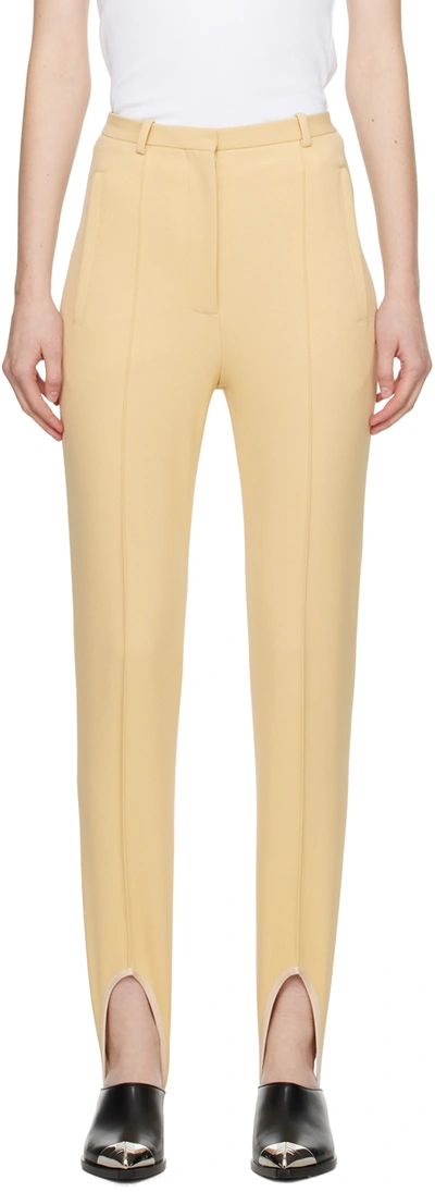Givenchy Womens Golden Sand Strirrup-hem Mid-rise Stretch-woven Trousers In 279 Golden Sand