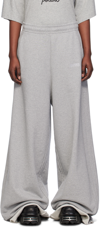 VETEMENTS GRAY ROLLED CUFF LOUNGE PANTS