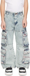 Diesel Kids Blue D-sire-cargo Jeans In K01
