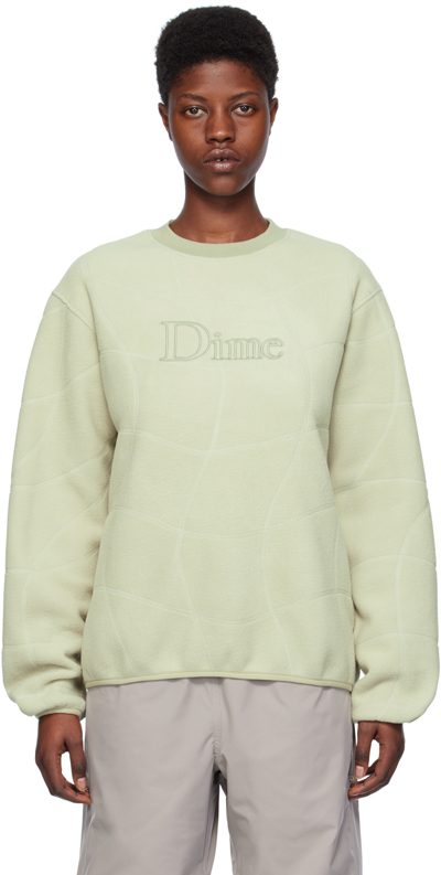 Dime Green Classic Wave Sweatshirt In Sage