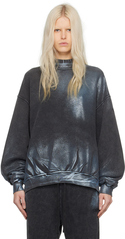 ★DIESEL★ Alexan embroidery logo sweatshirt silver gray A13 Diesel F-alexan Logo-embroidered Sweatshirt In Grey | ModeSens