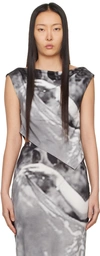Elliss Ssense Exclusive Gray Float Tank Top In Print Multi