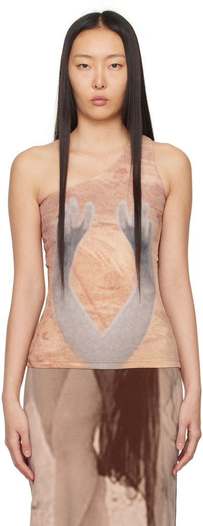 Elliss Ssense Exclusive Brown & Gray Reach Tank Top In Brown & Greyscale