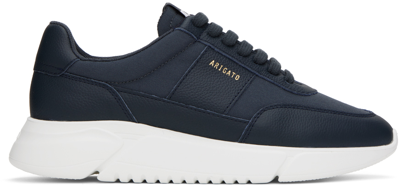 Axel Arigato Genesis Vintage Runner Leather Sneakers In Navy,white