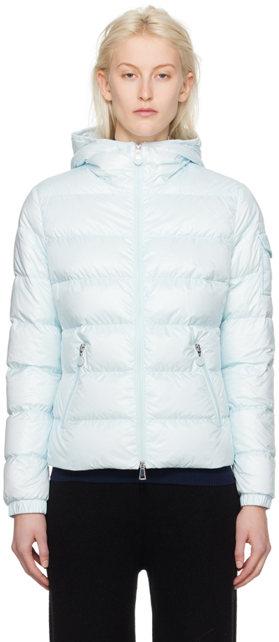 Moncler Blue Gles Down Jacket In 70s Light Blue