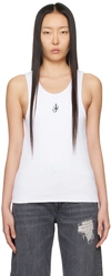 Jw Anderson White Embroidered Tank Top