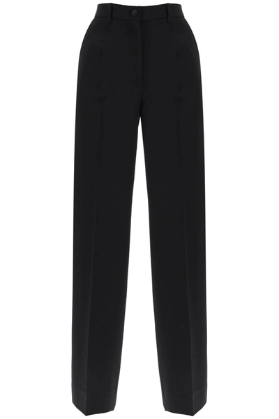 Dolce & Gabbana Wide Leg Tailoring Pants In Black