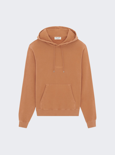 Saint Laurent Hooded Sweatshirt In Brown