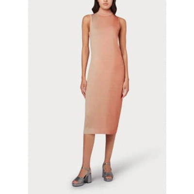 Paul Smith High Neck Ombre Sparkle Knitted Dress Col: 15 Goose Beak In Pink