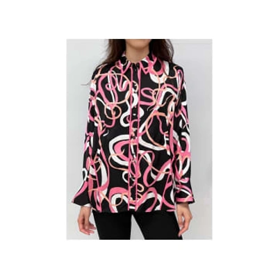 Diane Von Furstenberg Alona Celebration Panelled Shirt Size: M, Col: B In Black