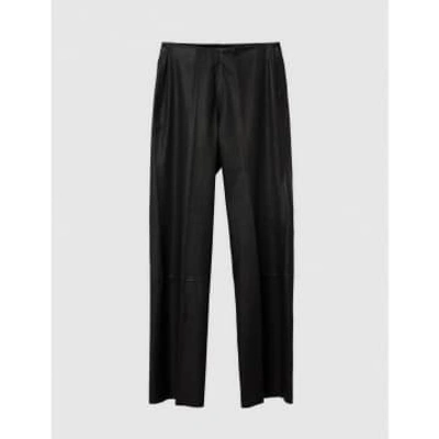 Day Birger Madisson Leather Stretch Trousers Size: 40, Col: Black