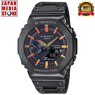 Pre-owned Casio G-shock Gm-b2100bpc-1ajf Rainbow X Black Metal Analog Digital Men Watch