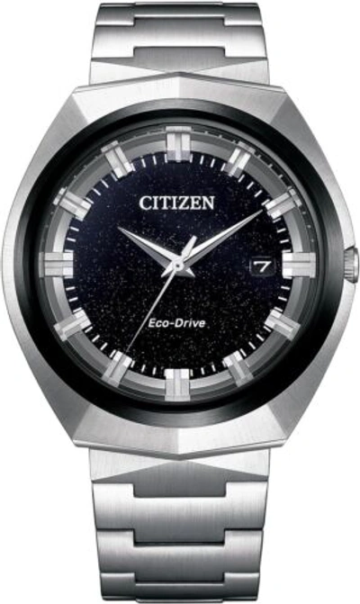 Pre-owned Citizen Creative Lab Bn1014-55e Silver Eco-drive Sapphire 365 Solar Watch Men