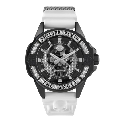 Pre-owned Philipp Plein Men's Watch Analog Quartz The $ Kull Carbon Fiber Pwaaa1822