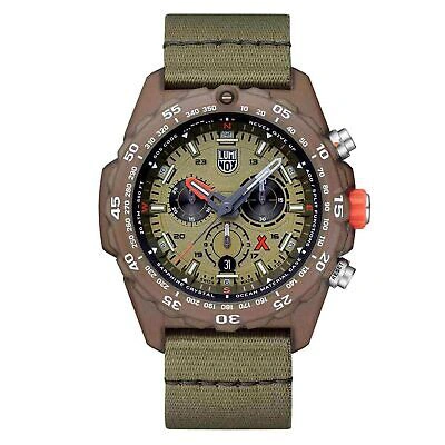 Pre-owned Luminox Men's Watch Bear Grylls Swiss Quartz Chronograph Green Strap Xb.3757.eco