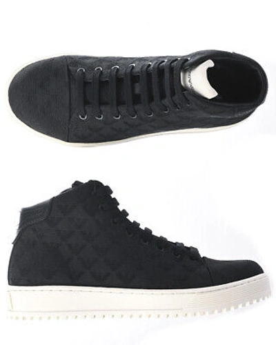 Pre-owned Emporio Armani Shoes Sneaker  Man Sz. Us 10 X4z103xn215 K001 Black