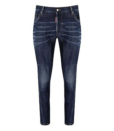 Pre-owned Dsquared2 Tidy Biker Blue Jeans Man