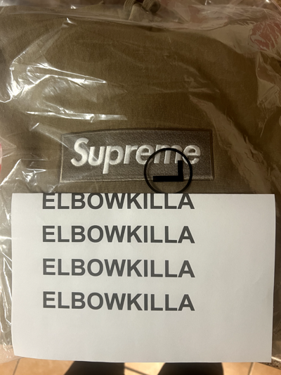 Pre-owned Supreme Box Logo Hoodie Dark Sand Size Large Fw23 - Confirmed - Free Shipping