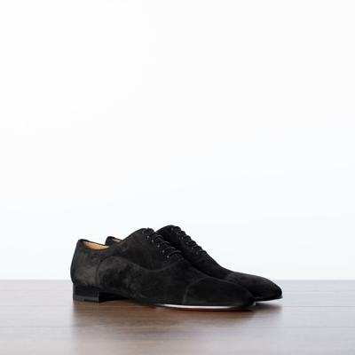 Pre-owned Christian Louboutin 945$ Greggo Oxford Shoes - Black Suede
