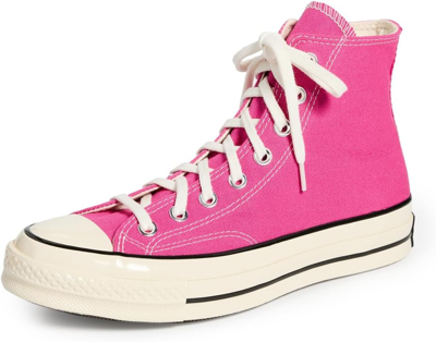 Pre-owned Converse Women's Chuck 70 High Top Sneakers In Lucky Pink/egret/black