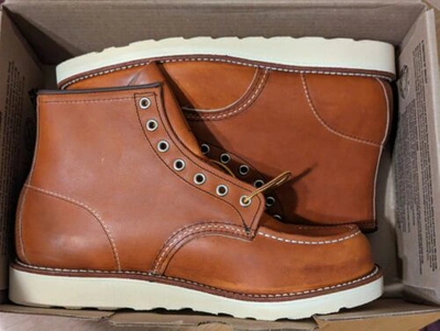 Pre-owned Red Wing Shoes Free Shipping?? Red Wing Heritage 6" Moc-toe Oro Legacy Boots 875 Men's 9.5 In Brown