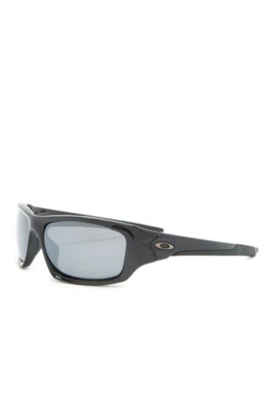 Pre-owned Oakley Valve Sunglasses 12-837 Polished Black Frame Black Iridium Polarized Lens