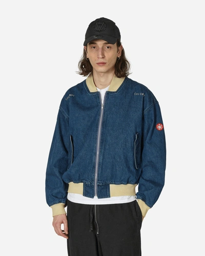 Cav Empt Washed Denim Zip Jacket Indigo In Blue