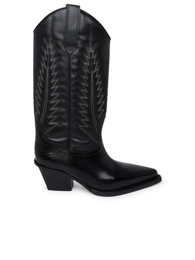 PARIS TEXAS PARIS TEXAS BLACK LEATHER ROSARY BOOTS