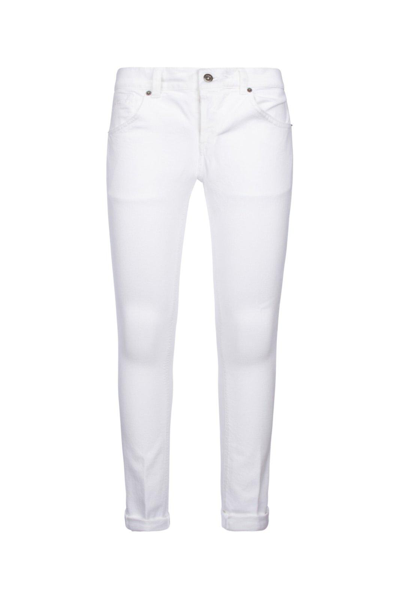 Dondup Low-rise Straight Jeans In Bianco