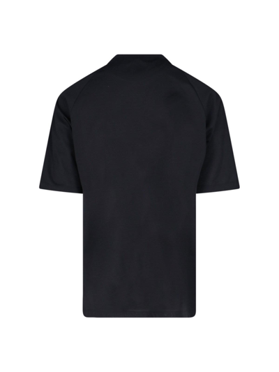 Y-3 3-stripes Cotton-blend Jersey T-shirt In Black