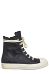RICK OWENS TWO-TONED LACE-UP SNEAKERS