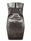 RICK OWENS PRONG CUT-OUT FRONT STRAPLESS MINI DRESS