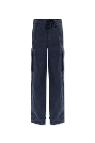 Dolce & Gabbana Cargo Trousers In Blu Scuro