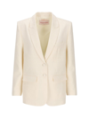 Valentino Single-breasted Blazer In Wool And Silk