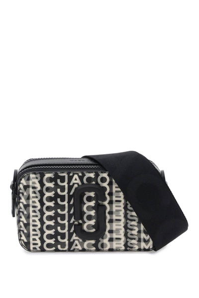 Marc Jacobs Lenticular Effect The Snapshot Zipped Bag In Black White