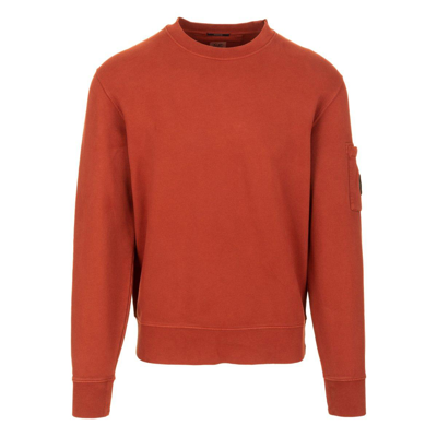 C.p. Company Cp Company Diagonal Fleece Lens Sweatshirt In Burgandy