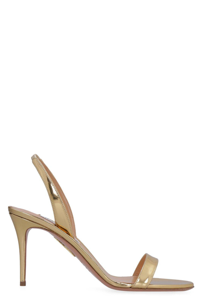 Aquazzura So Nude Slip In Gold