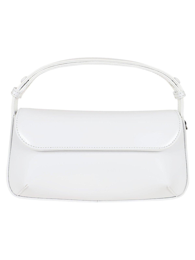 Courrèges Courreges Sleek Foldover Top Shoulder Bag In Heritage White