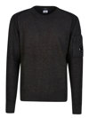 C.p. Company C.p.company Sea Island Crew Neck Lens Knit Pullover In Olive Night