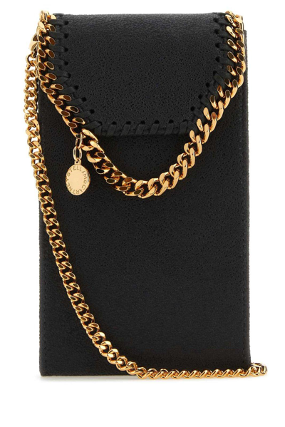 Stella Mccartney Falabella Chain-link Phone Bag In Black
