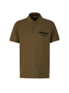 Alexander Mcqueen Graffiti Logo-embroidered Polo Shirt In Kaki