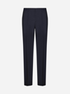 Valentino Wool Trousers In Navy