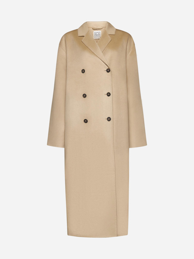 Totême Toteme Women's Biscuit Double-breasted Relaxed-fit Wool Coat