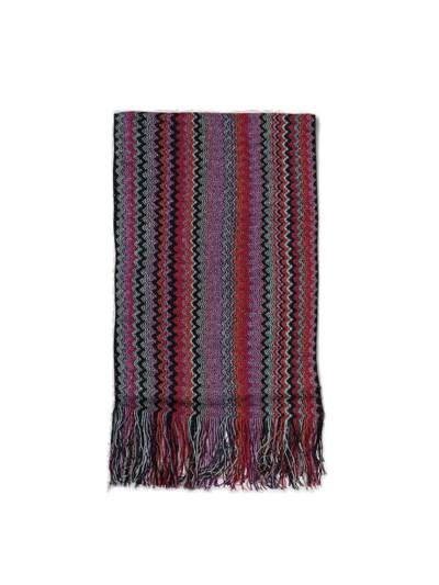 Missoni Zigzag Fringed Edge Scarf In Multi