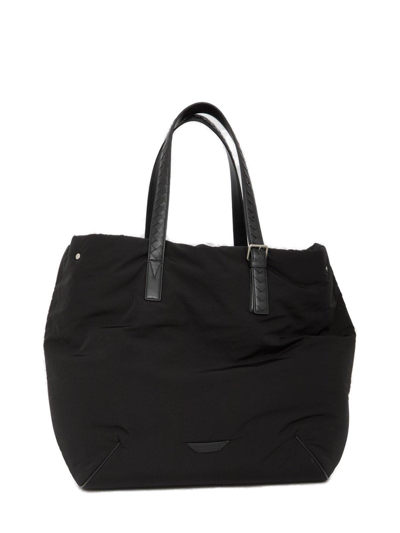Bottega Veneta Logo Patch Tote Bag In Black